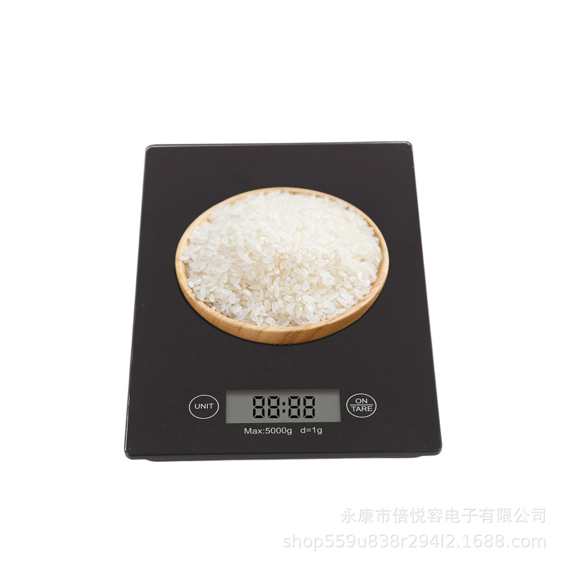 跨境家用电子厨房秤小型克称精准厨房烘培食物不锈钢玻璃称重秤|undefined