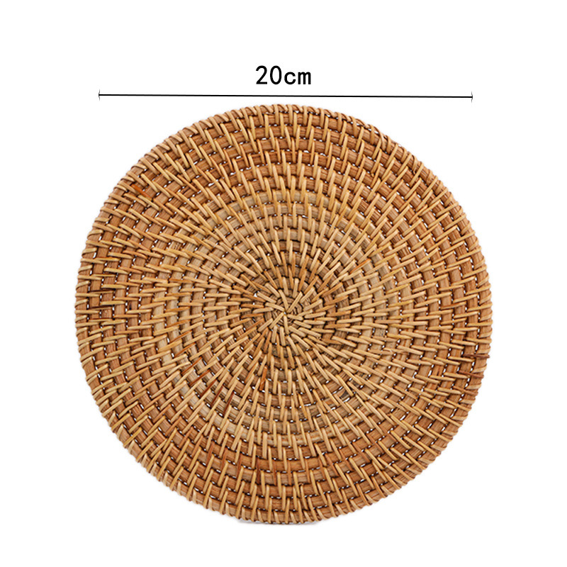 Posavasos de ratán vietnamita, teteras hechas a mano, ceremonia del té, juego de té, mantel de aislamiento térmico, mesa de comedor, plato de salud a prueba de escaldaduras, taza