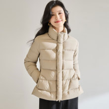 25冬季立领收腰廓形羽绒服修身显瘦小个子简约通勤羽绒外套25655