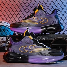 莆田运动鞋男士春季旋钮扣厚底跑步男鞋青少年休闲减震防滑老爹鞋