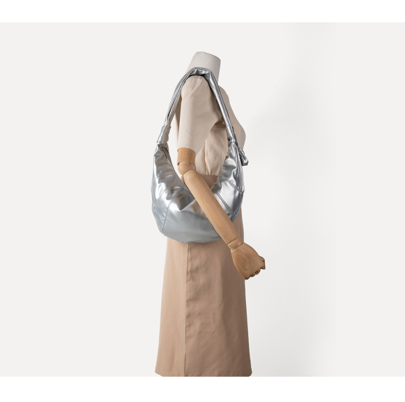 Women's Soft Leather Pleated Shoulder Bag For Versatile Commuting_voghion.com