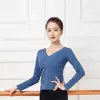 Gray and blue long-sleeved top---Special offer