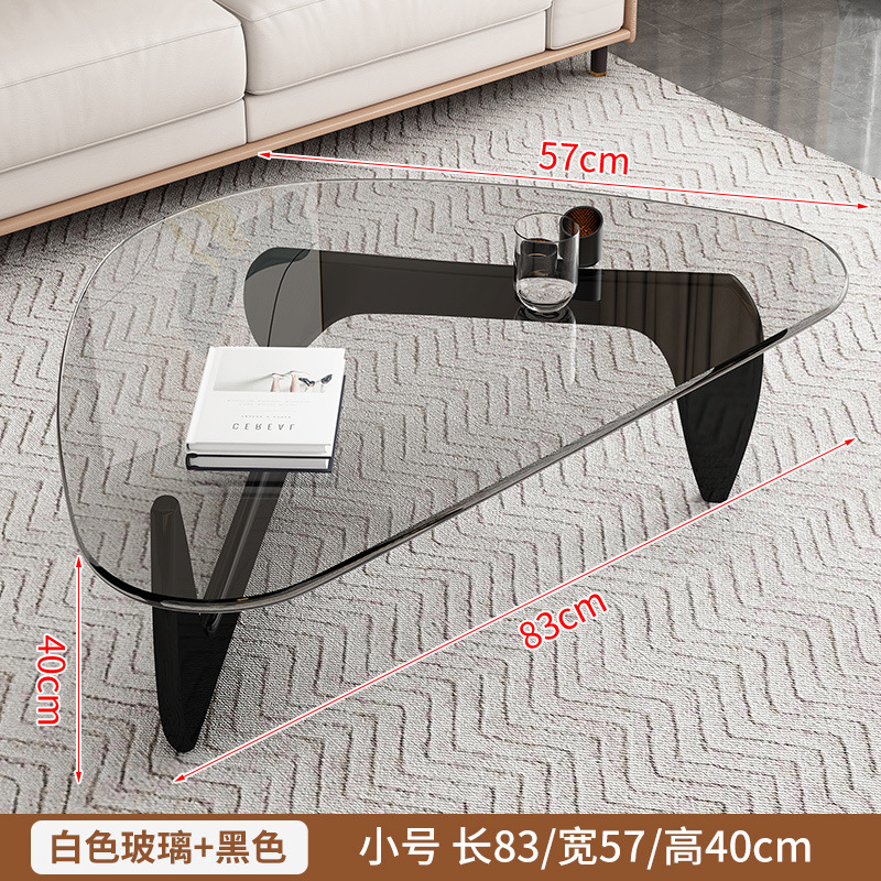 투명 유리 + 검은색 나무 다리