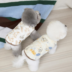 宠物服装小型犬狗衣服猫咪秋冬保暖舒适新款批发25棉纱背心前开扣