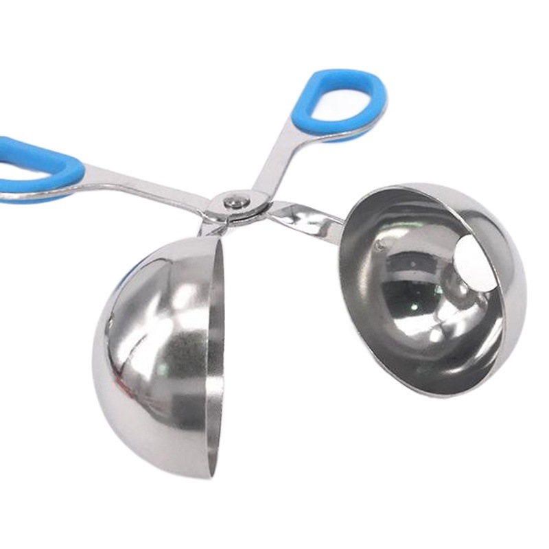 Meatball Maker, Rice Ball Clip, Large Handle Rubber Ring Meatball Clip, Stainless Steel 304 Meatball Clip