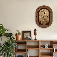 中古风美拉德客厅钟表装饰画复古小众高级感卧室艺术餐厅挂墙壁画