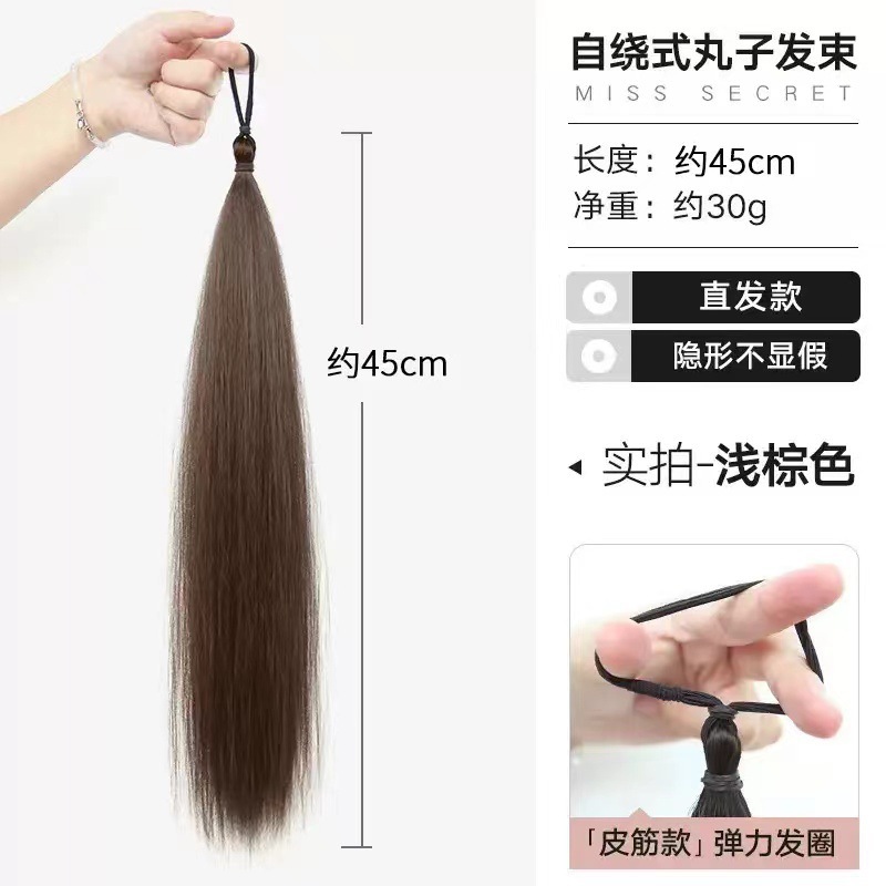 Perucas de cabello de mujer envuelta cabello de caballo de cabello