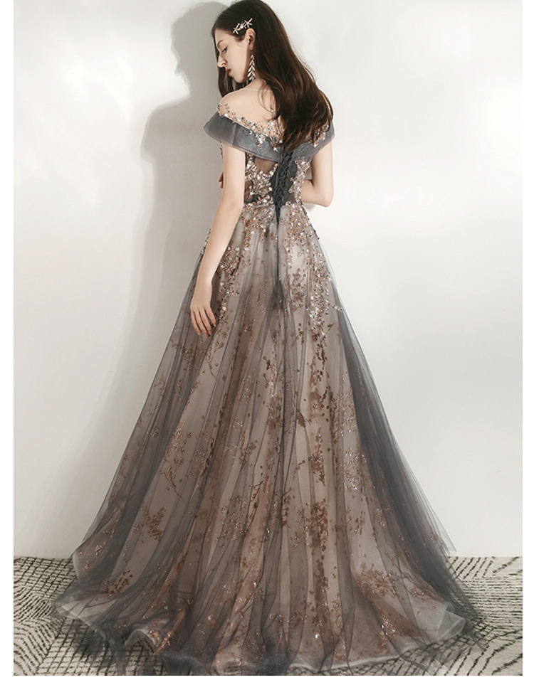 Women's Elegant Evening Gown Birthday Sequin Simple Stylish Perfect For Hostess Annual Meetings New Style Wedding Party Wear_ecoleips.com
