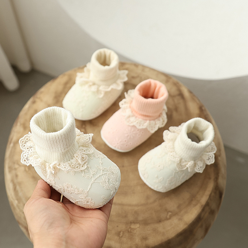 Baby Shoes and Socks Floor Socks Spring & Fall Soft Bottom Infants 0-1 Years Old Female Baby Pre-Step Shoes Non-Slip Socks Shoes Socks Shoes
