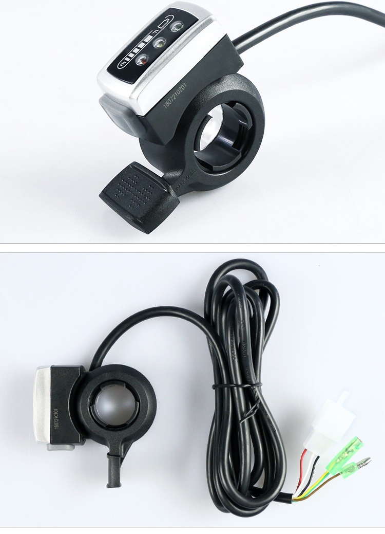 Five-Star Electric Vehicle 106Dx Thumb Throttle New Model Thumb Throttle Accelerator Mountain Bike Modification Parts with Power Display Throttle
