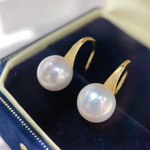 DIY珍珠配件 S925银高跟鞋磨砂版优雅高级感耳环耳饰半成品空托