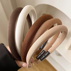 Caramel Striped Hairband 2022 Trendy New Style Elegant Hair Scarf High-end Autumn/Winter Retro Hair Pin Headband