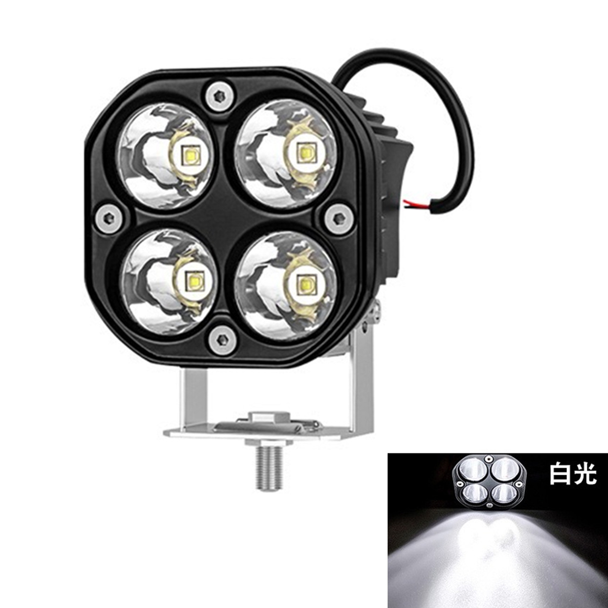 High-Brightness Four-Leaf Clover Led Electric Vehicle Spotlight 3inch Square Off-Road Vehicle Waterproof Modified Headlight Motorcycle Headlight