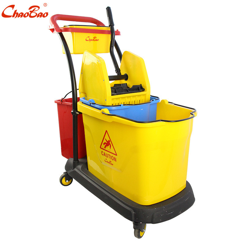 Wholesale ChaoBao B-46 Down-pressed DouBle-Barrel Water Pressing Truck B-046 Pressing Bucket Washing Mop Bucket Twisting Dry Carpentry Floor Mop Wholesale ChaoBao B-46 Down-pressed DouBle-Barrel Water Pressing Truck B-046 Pressing Bucket Washing Mop Bucket Twisting Dry Carpentry Floor Mop
