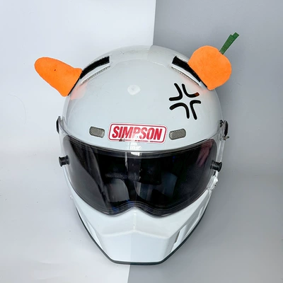salted fish helmet decoration quick: Motosiklet dəbilqələri
