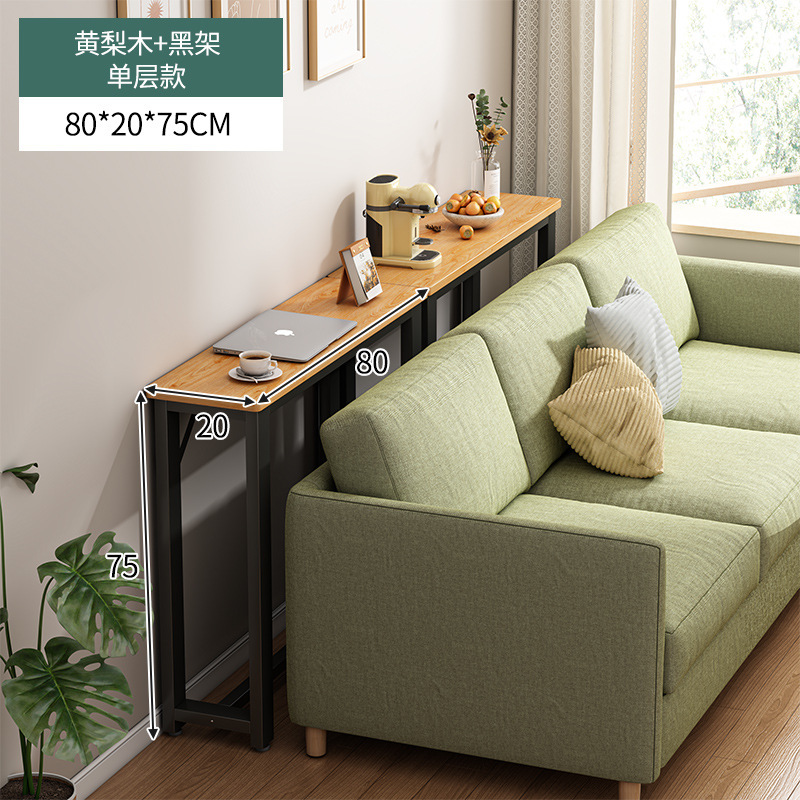 Mesa de barra larga simple y moderna, escritorio de escritorio estrecho, escritorio de computadora, escritorio de estudio, escritorio de escritorio