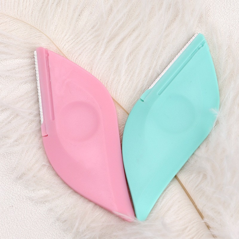 新款葉子修眉刀刮眉刀女防刮傷初學者安全型可替換刀片美妝工具