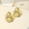 Fashionable metal nail sequins, earrings, European style, flowered, internet celebrity