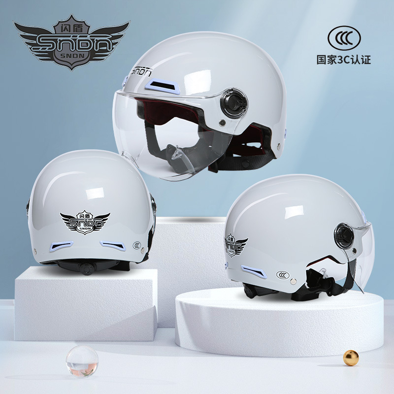 Nuevo verano de los hombres y las mujeres de la batería del coche del casco de moda medio casco multicolor ligero casquillo del coche eléctrico 3C certificado casco