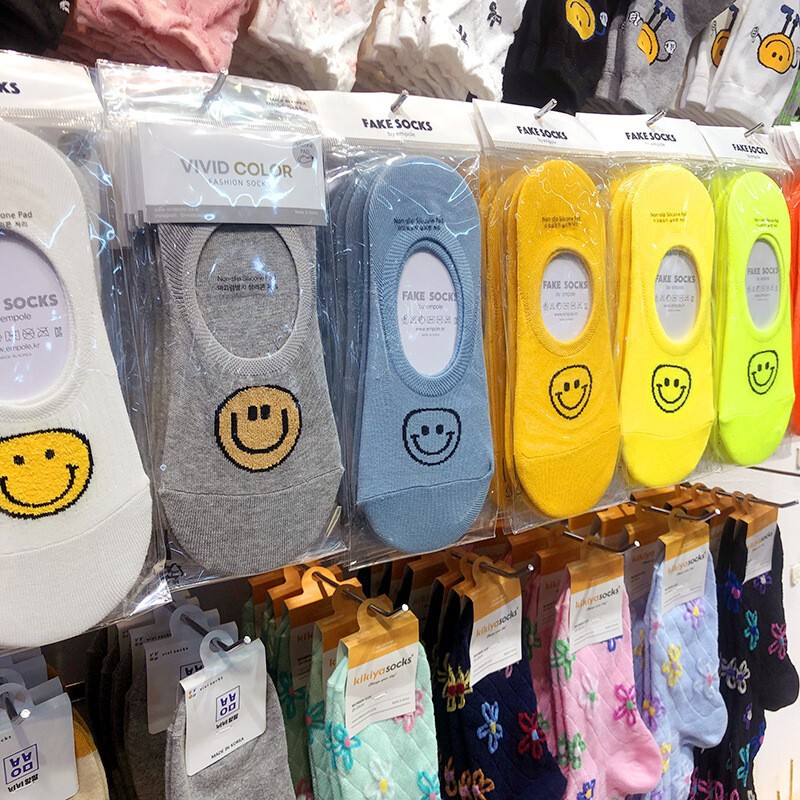 Empole Spring and Summer New Boat Socks for Girls Korean Socks Dopamine Circle Smiley Face Thin Cotton Invisible Non-Slip Socks Empole Spring and Summer New Boat Socks for Girls Korean Socks Dopamine Circle Smiley Face Thin Cotton Invisible Non-Slip Socks