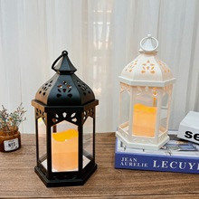 复古烛台简约欧式风灯城堡蜡烛台 LED马灯气氛布置摩洛哥烛台摆件