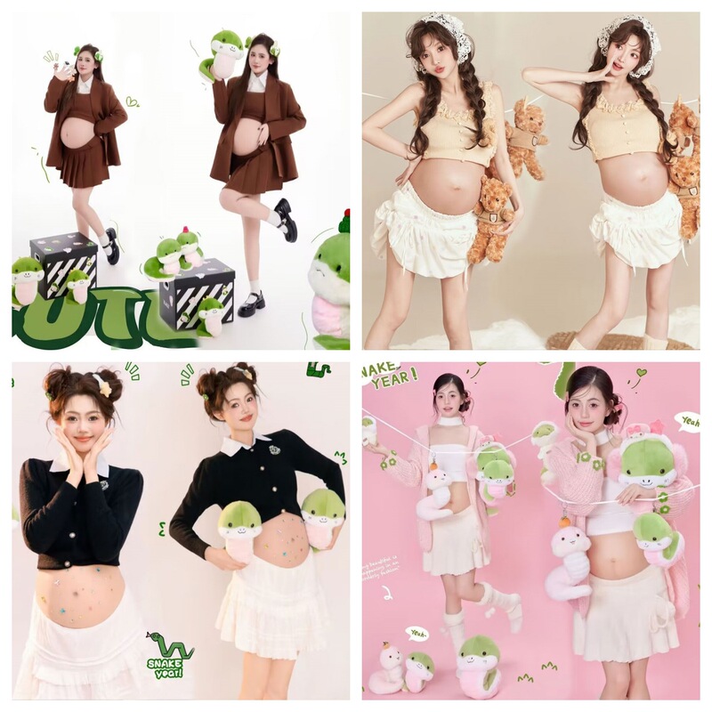 Photo Studio New Pregnant Women Photography Clothing Sweet Fashion Home Warm Cute Pregnant Mommy Big Belly Photography Clothing