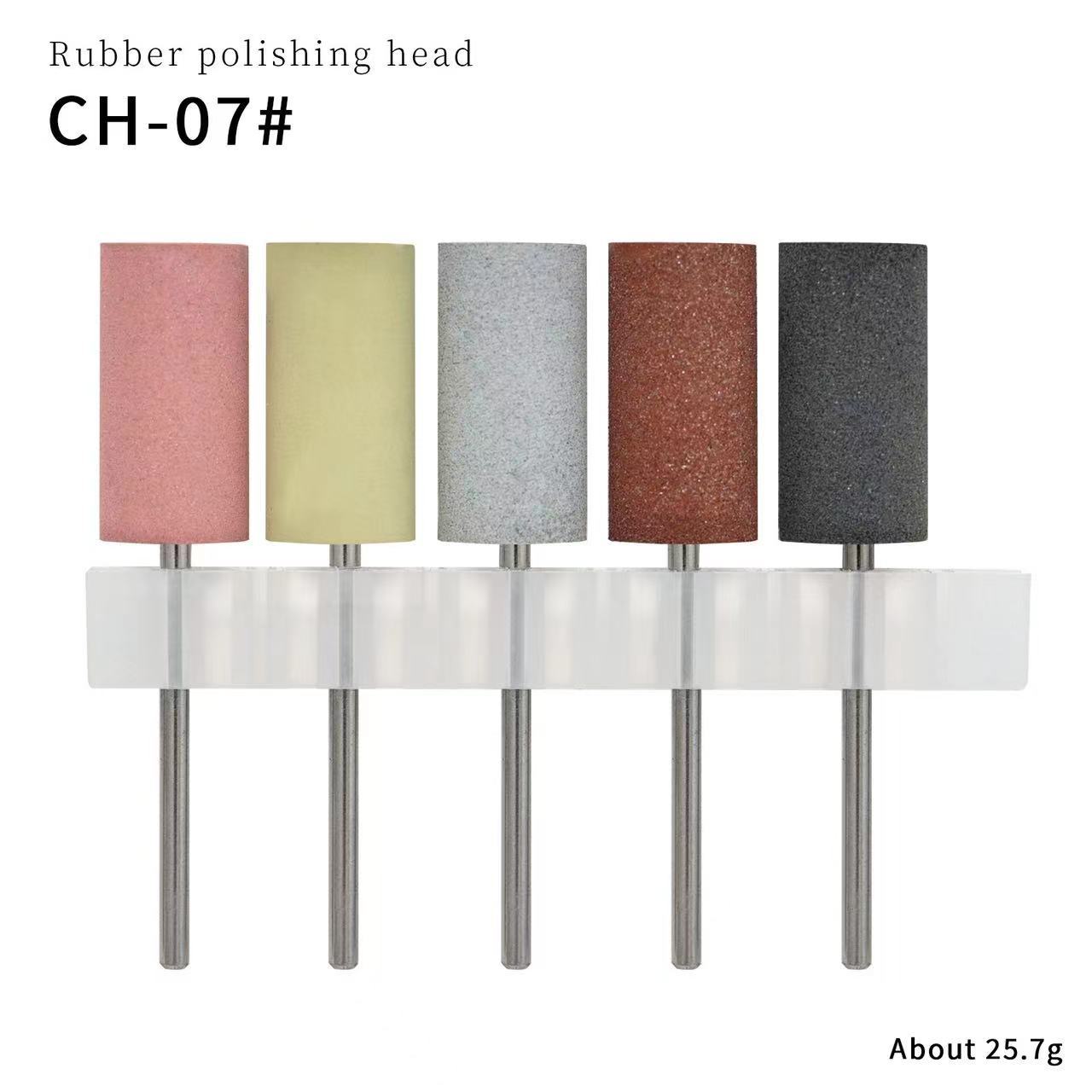 Suministro directo transfronterizo Cabezal de pulido de silicona para uñas Cabezal de pulido de goma Amoladora eléctrica Cabezal de pulido de armaduras 5 juegos