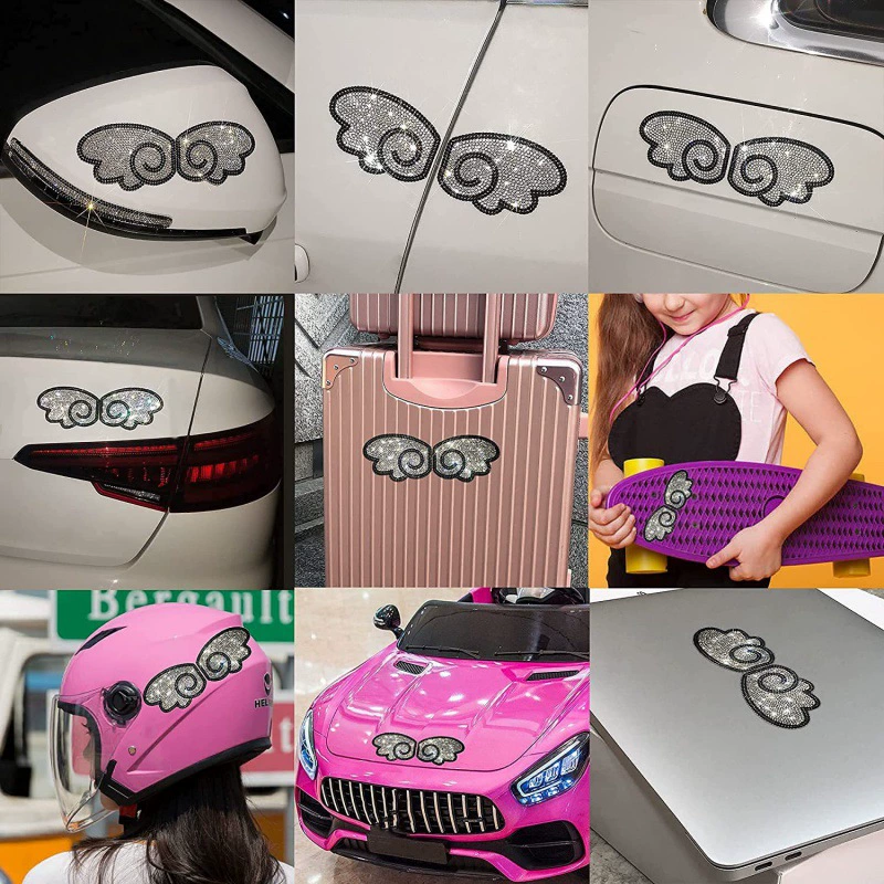Трансграничные кристаллы со стразами с бриллиантами крылья двери протектор ремонт бампера окна ноутбука украшения