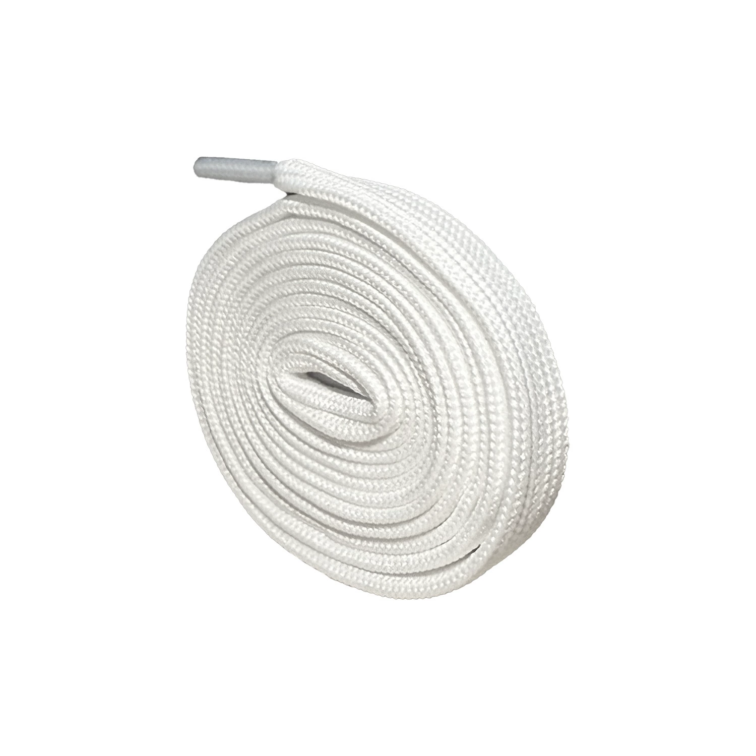 Shoelaces Classic (white) — Cotton/Polyester, Multiple Lengths 60–160 cm, Flat & Thick Styles