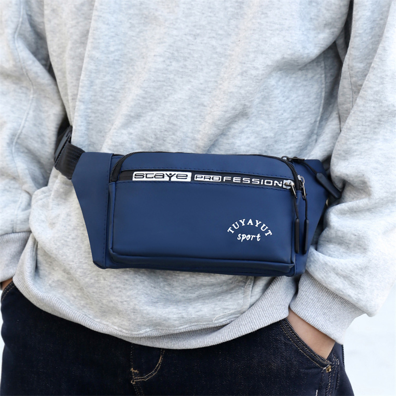 Nuevo bolso de pecho para deportes al aire libre multifuncional bolso de mensajero de un solo hombro de moda de viaje simple fuera Riñonera de teléfono móvil portátil