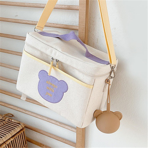 Korean baby pacifier box baby stroller lanyard mommy bag pendant bear silicone pacifier storage box