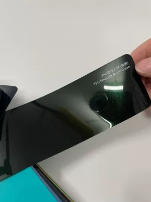 High-gloss TPU color car wrap PET Auto Color Change Film - tpu-mercedes-benz-emerald-green-wet-application-15215m