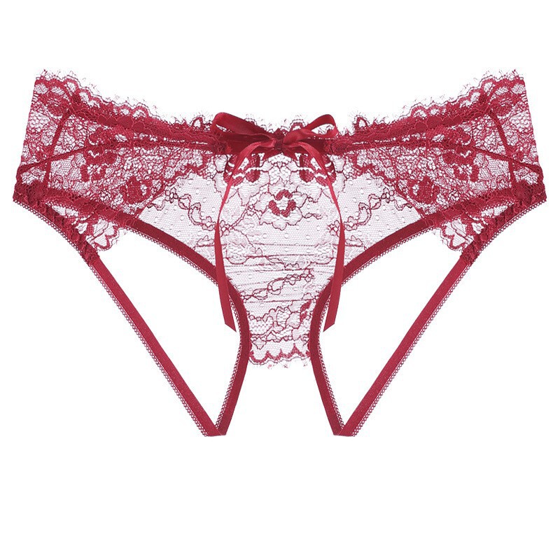 Sexy Underwear Women's Cross Perspective Thin Open Crotch Free Lace European and American Underwear Sexy Triangle Lace-Up Underwear Sexy Underwear Women's Cross Perspective Thin Open Crotch Free Lace European and American Underwear Sexy Triangle Lace-Up Underwear