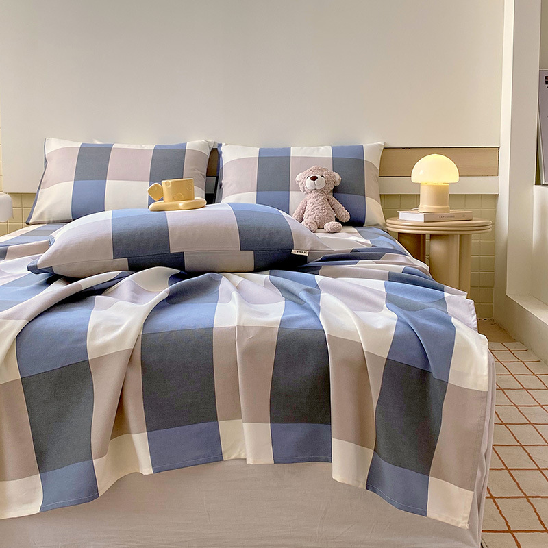 Nueva clase A algodón floral viejo y grueso sábana gruesa de una sola pieza de algodón puro 100 ropa de cama individual de dormitorio de primavera y verano de tres piezas