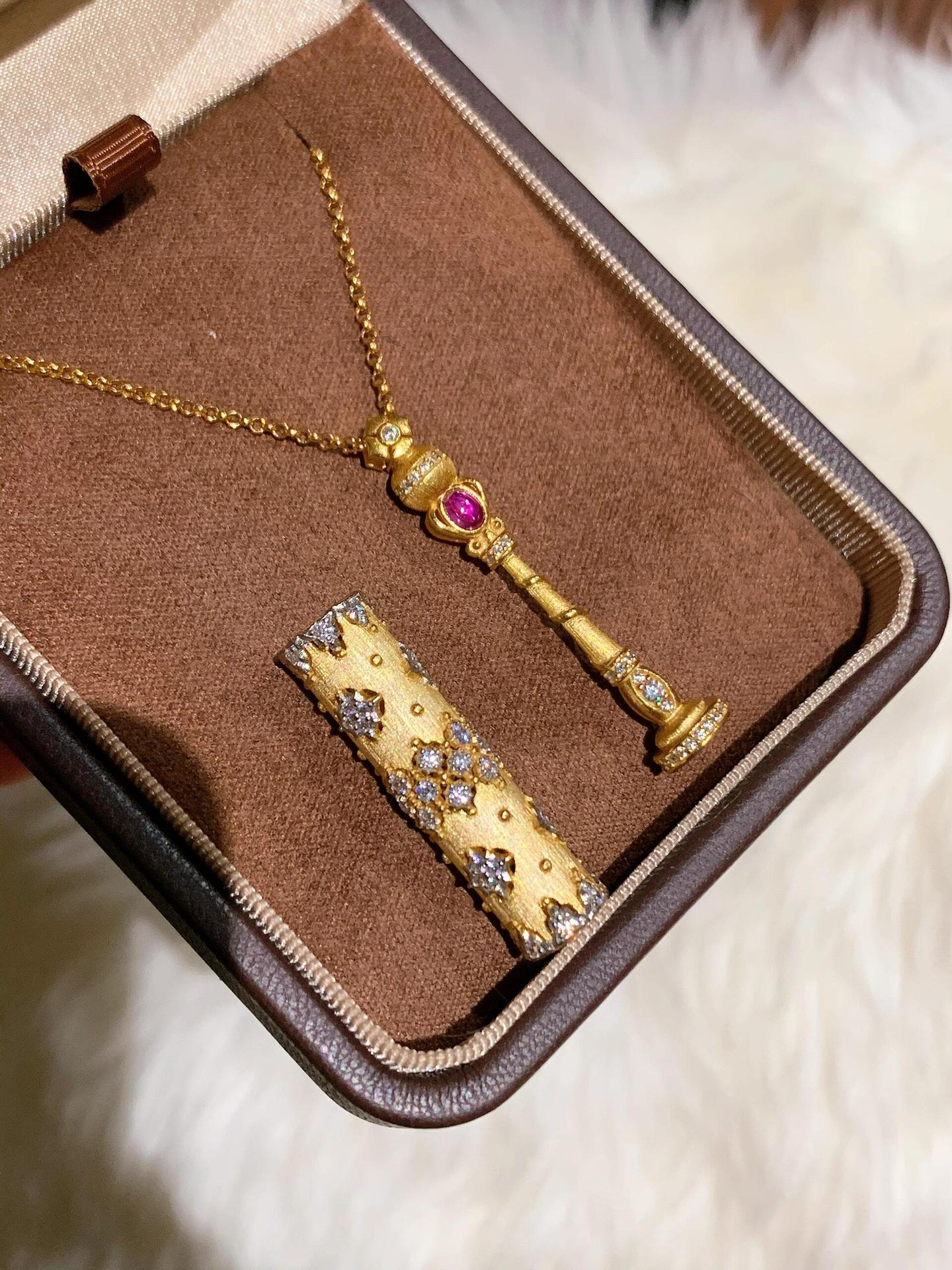 Geometric Vintage Style Copper Pendant Necklace Plating Lobster Trigger Clasp Closure display picture 3