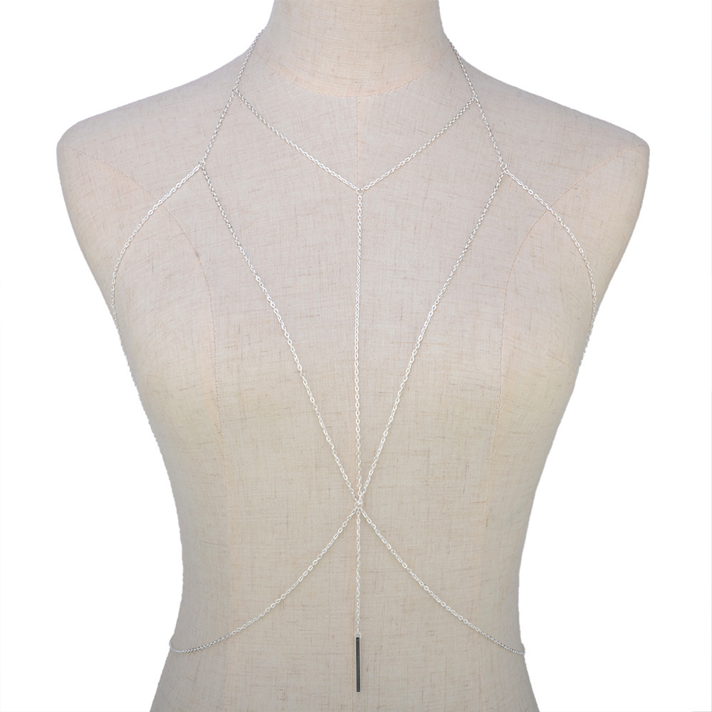 Collar de cadena de oro cadena Cuerpo europeo y americano Comercio exterior transfronterizo joyería suministro cadena de oro Bodychain