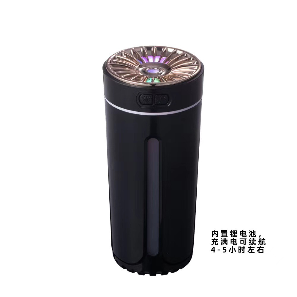 Cross-border new columnar humidifier mini USB home desktop office car aromatherapy creative gifts atmosphere light