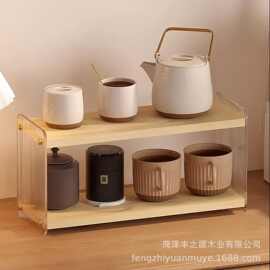 桌面亚克力杯架水杯收纳厨房置物架餐桌杯子咖啡多层茶杯茶具架子