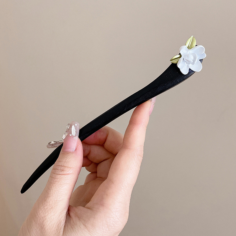 Nuevo estilo chino estilo antiguo horquilla de alta gama simple moderno palillos de madera fresco temperamento Hanfu cheongsam updo horquilla para el cabello para las mujeres