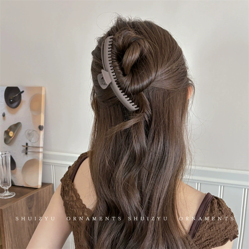 Заколка-краб в стиле ретро, большая заколка для волос, акула, шпильки, аксессуар для волос, простой и элегантный дизайн, высококачественный стиль