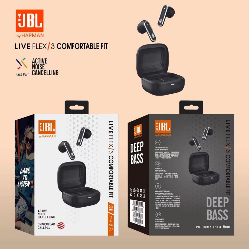 Foreign Trade New Model Suitable for Jbl Flex/3 Bluetooth Headset Small Crystal Bean In-Ear Stereo with Logo Cross-Border Foreign Trade New Model Suitable for Jbl Flex/3 Bluetooth Headset Small Crystal Bean In-Ear Stereo with Logo Cross-Border