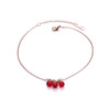 Golden ankle bracelet stainless steel, accessory, Korean style, pink gold, simple and elegant design, wholesale