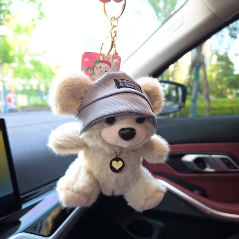 インターネット有名人かわいい帽子クマペンダントぬいぐるみ人形クマバッグペンダントキーホルダー布人形人形|undefined
