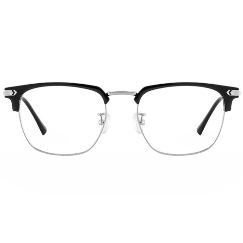 Mirror 1 High Quality 122601 Non-magnetic Titanium Anti-blue light Eyeglass Frame for Men with Brow Rest Half Frame Glasses Wholesale