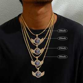 定制跨境欧美个性金翅膀纪念吊坠 铜镶锆石实心创意羽毛图片项链