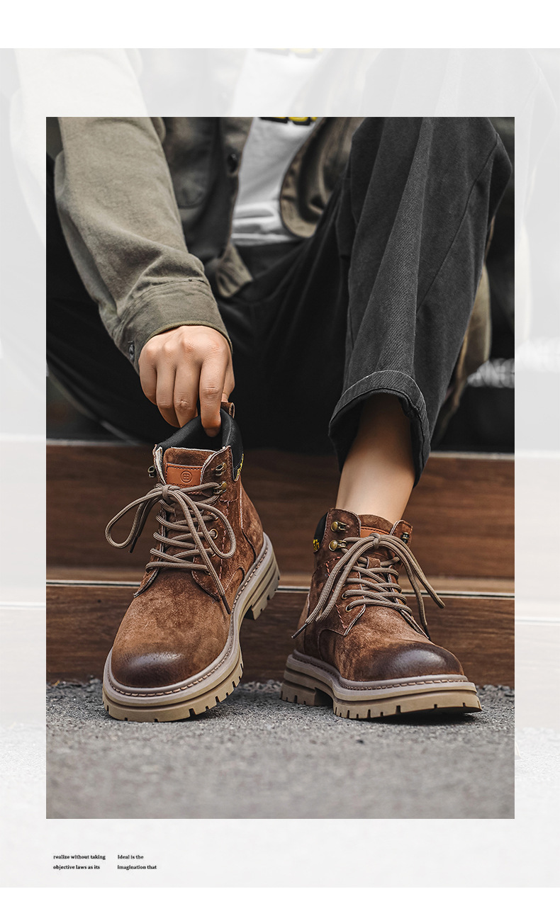 Chukka boots för herr i mocka casual retro outdoor skor_voghion.com