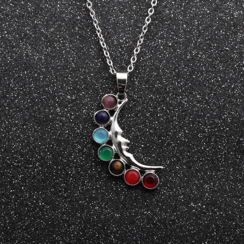 New Creative Seven Chakra Pendant Necklace display picture 1