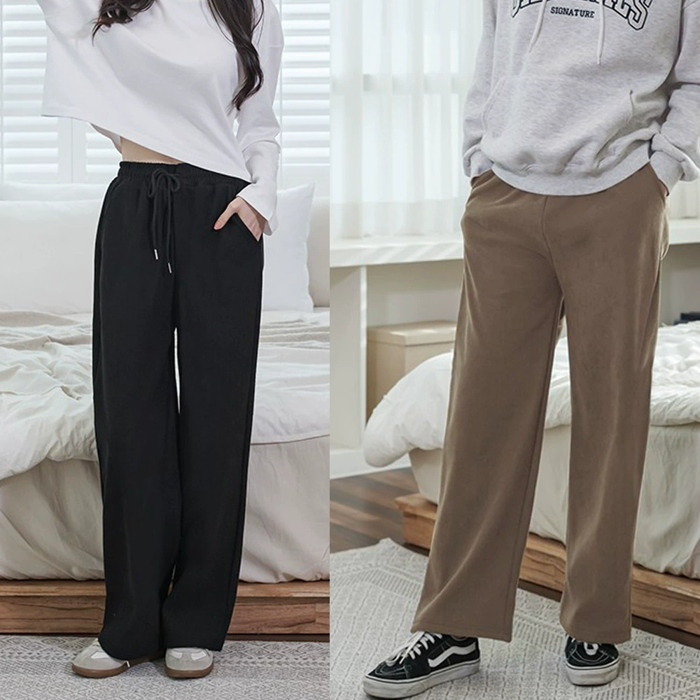Корейские вельветовые брюки с широкими ногами женские осенью и зимой толстые, с высокой талией и прямой трубкой тонкие повседневные дикие брюки
