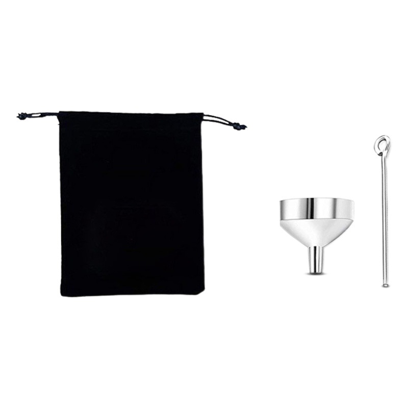 Desear la venta caliente de acero inoxidable cilíndrico ataúd cinerario colgante botella de perfume botella de vidrio que se puede abrir COLLAR COLGANTE de ataúd cinerario