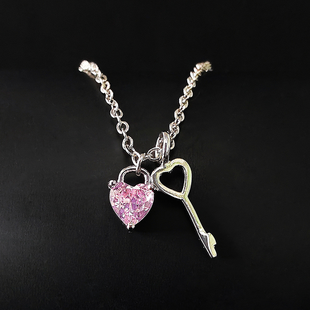 8g Weight Copper Pendant Material Zircon Inlay Material Pendant Necklace Classification Copper Chain Material 1 Piece Quantity Holiday, Daily Occasion Copper Material Heart Shape Pattern Women's Gender Plating, Inlay Design Cute, Sweet Style Copper Plating Inlay Heart Shape Zircon Pendant Necklace 4